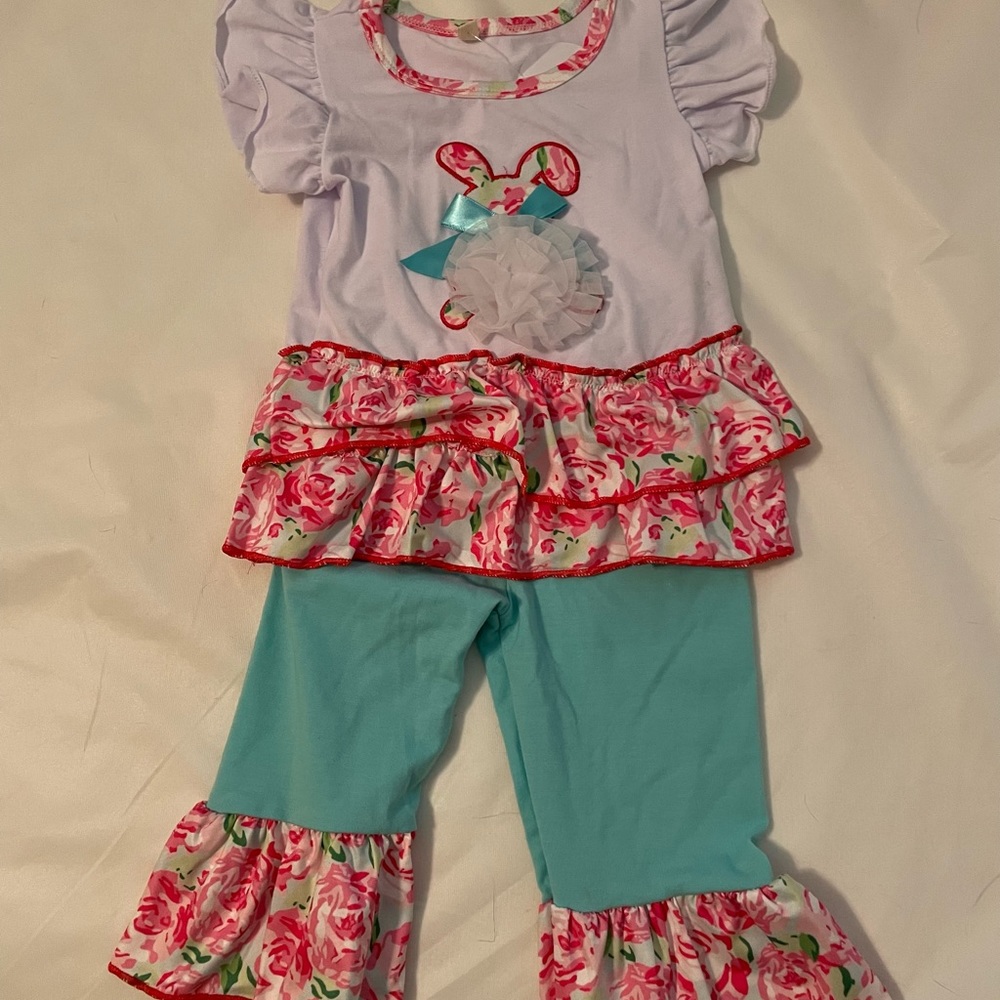 Girls Ruffle Easter Outfit